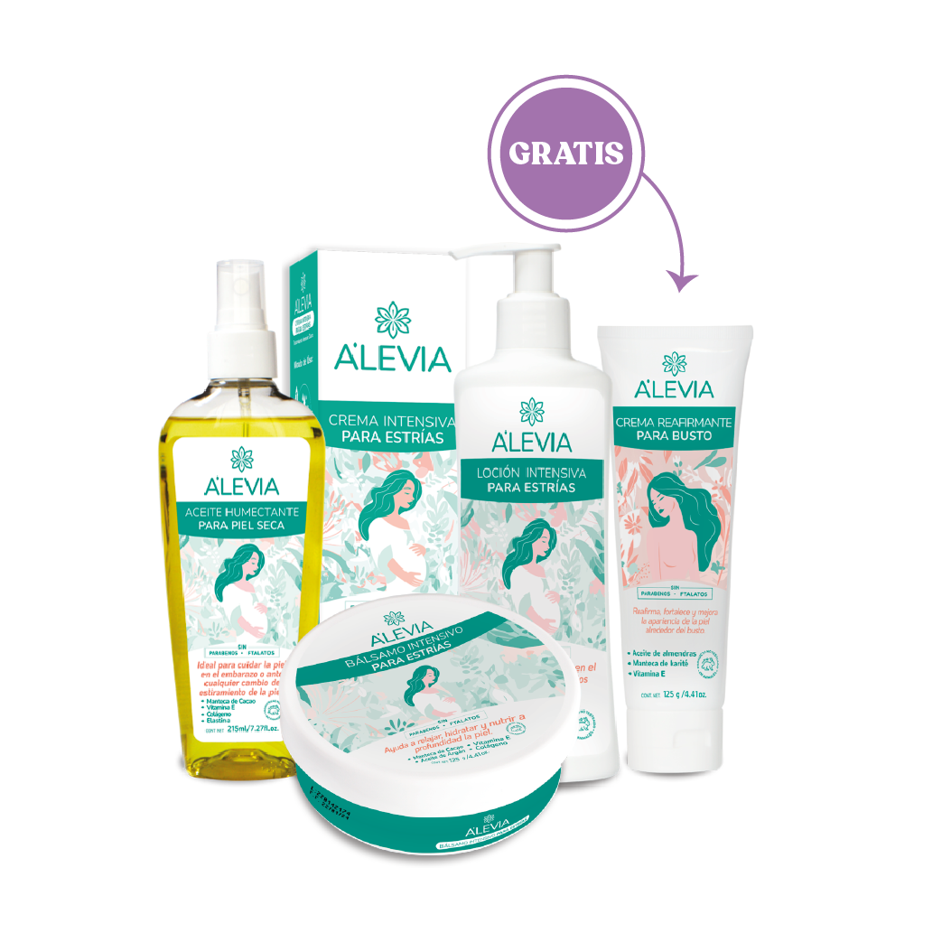 Kit Completo Antiestrías Alevia | Gratis  Crema Reafirmante