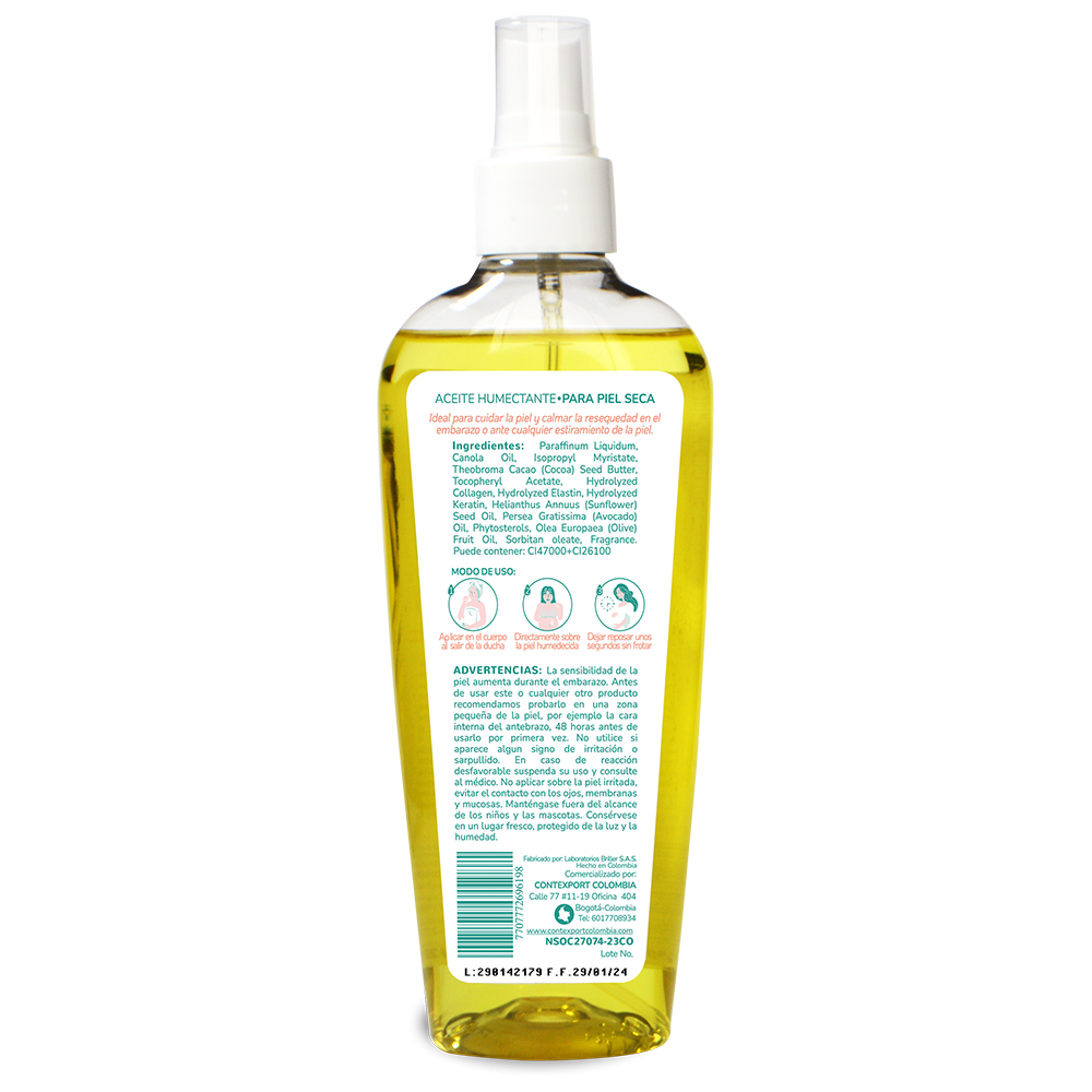 Aceite humectante para piel seca 215 ml