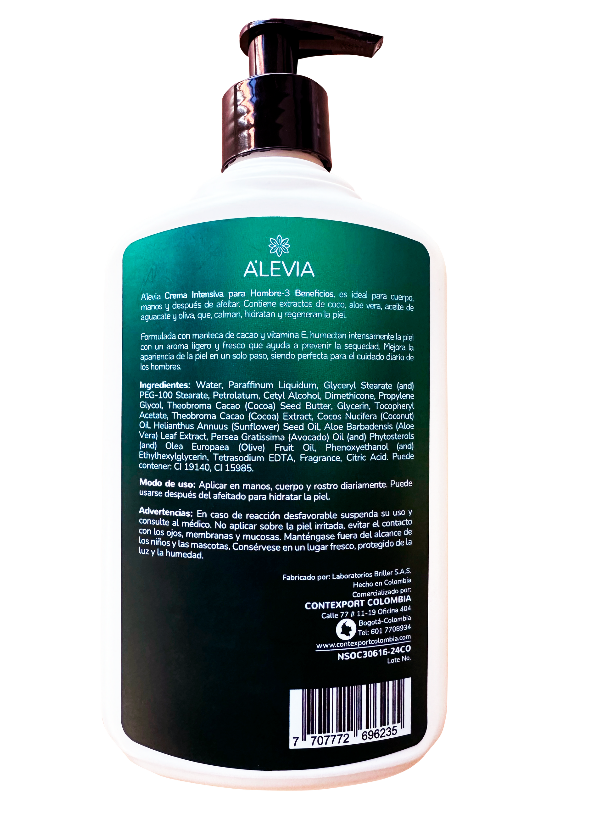 CREMA INTENSIVA PARA HOMBRE X 500 ML